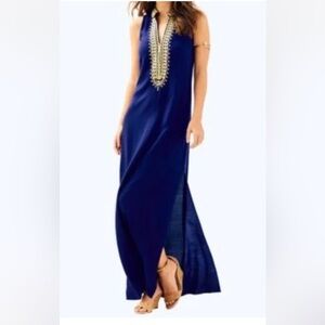 Lily Pulitzer Jane Maxi dress in true navy NWT size 12